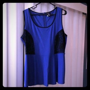 Tortoise blue zip tank